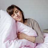 Originele therapiedeken - verzwaringsdeken met katoenen hoes in roze voor volwassenen