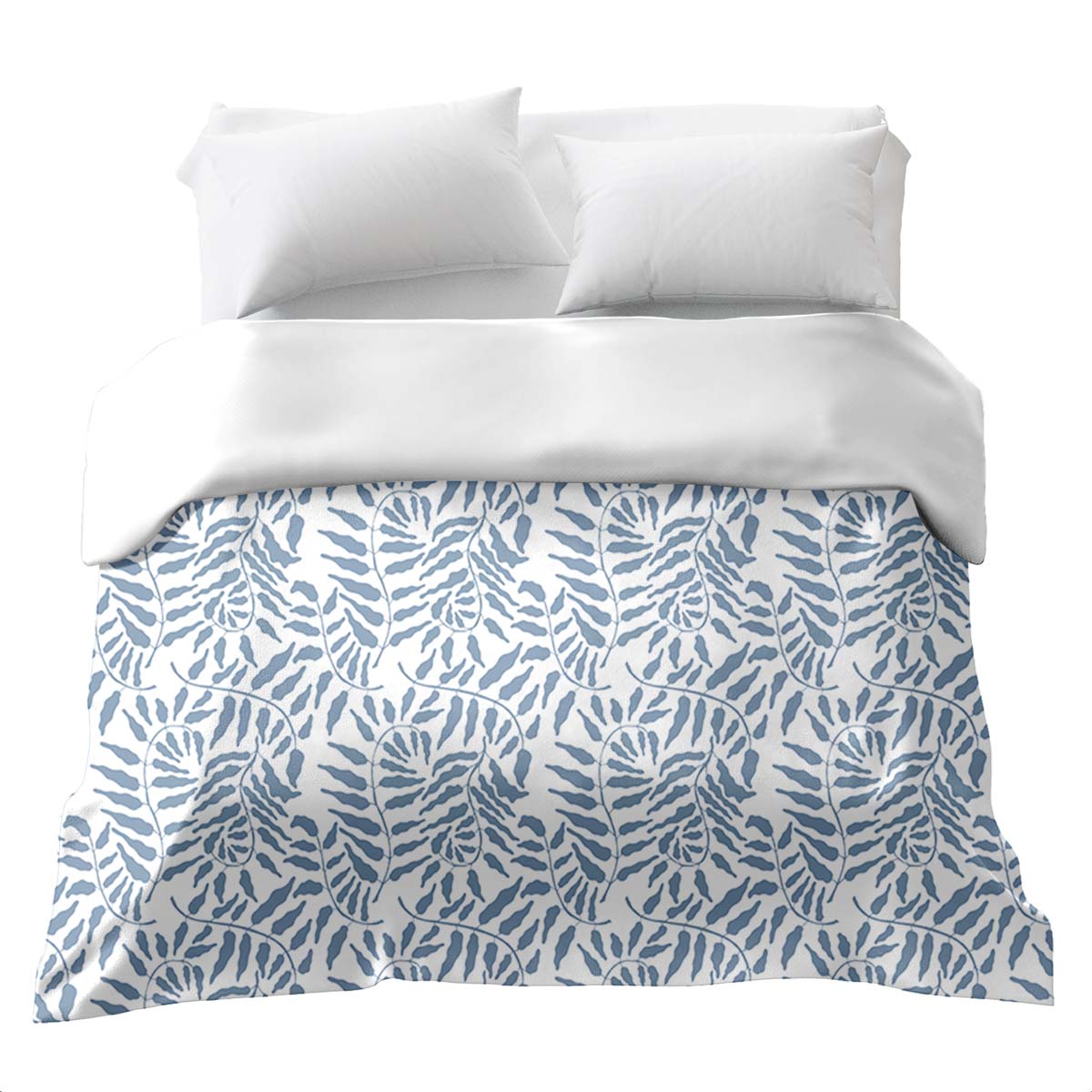 Manta terapéutica original - Funda de algodón con plantas azules