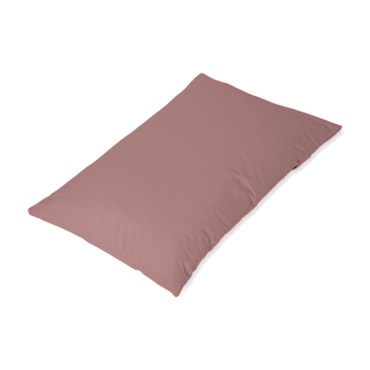 Cuscino per la salute con federa in cotone rosa antico per adulti – federa vista di lato