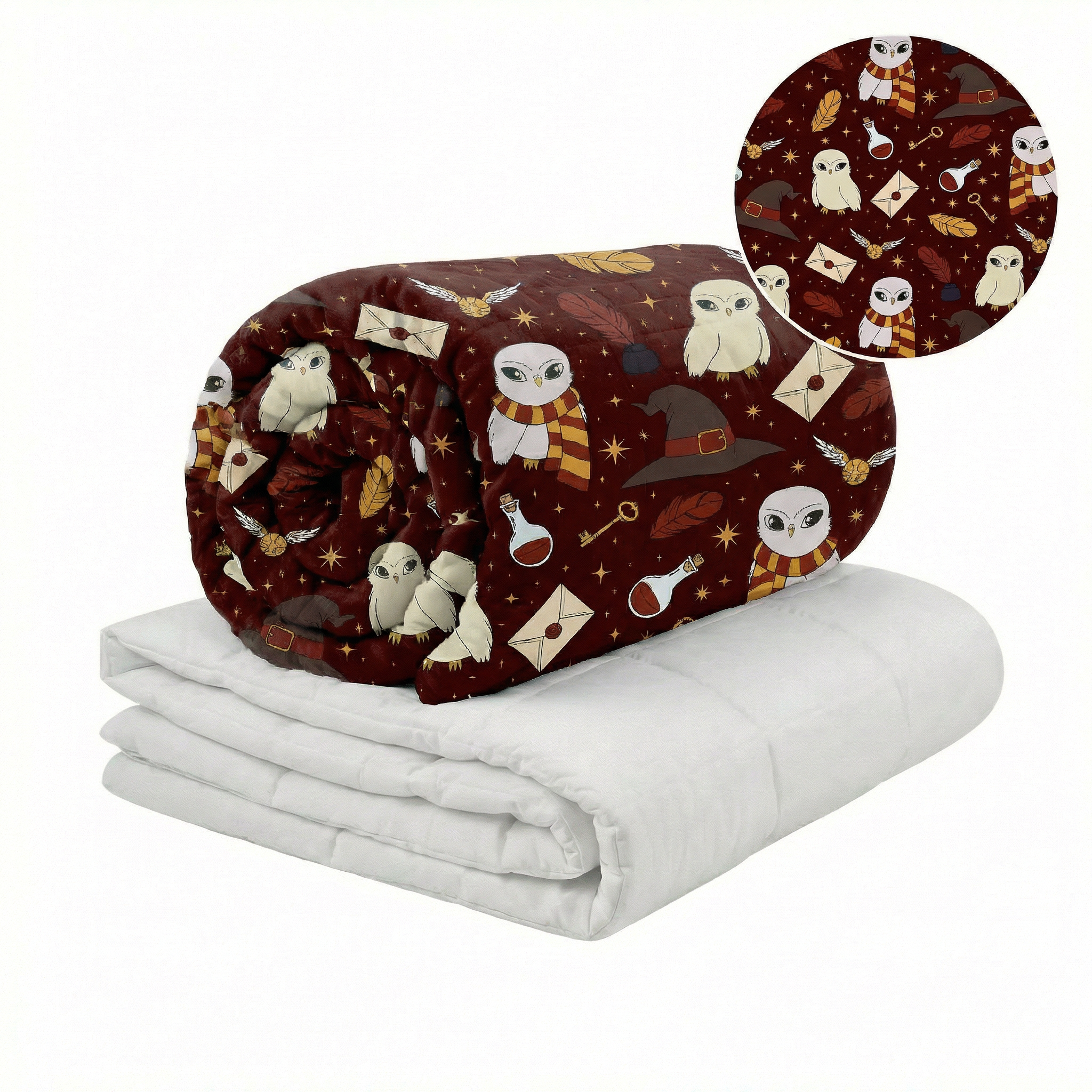 Original therapy blanket - magic Hedwig weighted blanket with cotton cover for children & adults