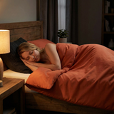 Originele therapiedeken - Gewichtsdeken met katoenen hoes in roestrood voor volwassenen