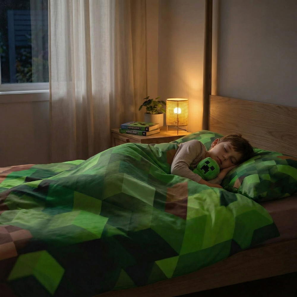 Original therapy blanket - Minecraft landscape weighted blanket with cotton cover for children & adults