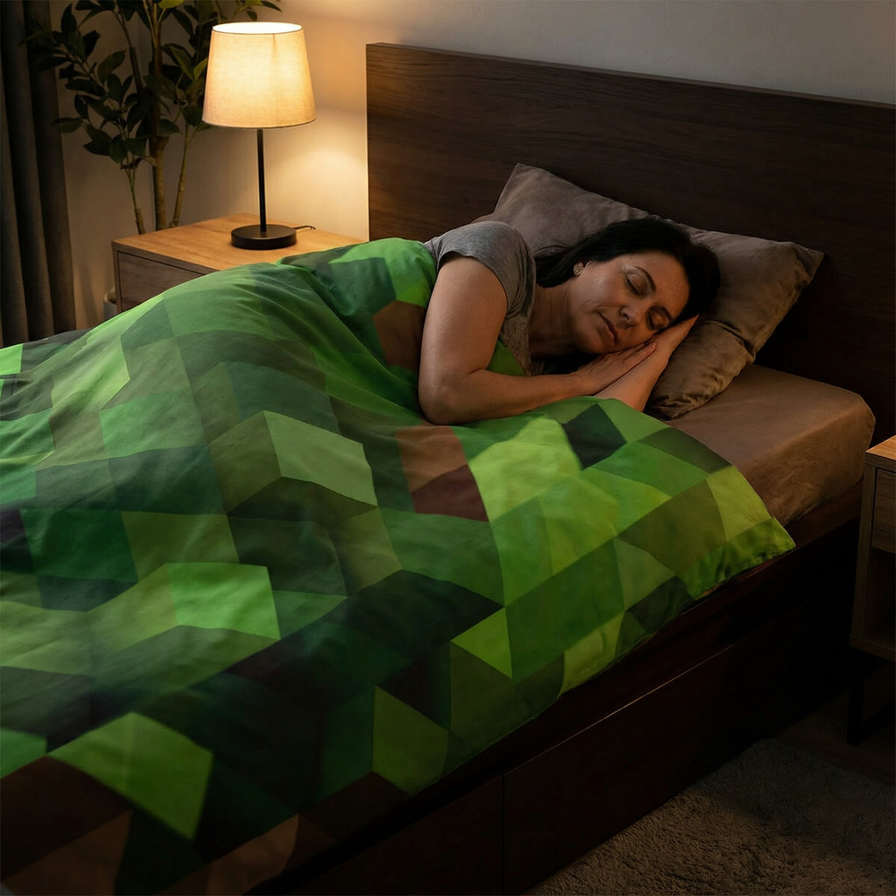 Original therapy blanket - Minecraft landscape weighted blanket with cotton cover for children & adults