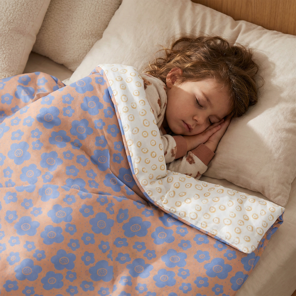 Coperta terapeutica originale - Coperta ponderata con motivo natura e rivestimento in cotone per bambini