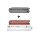 Originele therapiedeken - gewichtdeken set voor volwassenen inclusief 2 hoezen naar keuze