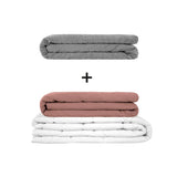 Originele therapiedeken - gewichtdeken set voor volwassenen inclusief 2 hoezen naar keuze