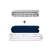 Originele therapiedeken - gewichtdeken set voor volwassenen inclusief 2 hoezen naar keuze