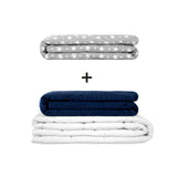 Originele therapiedeken - gewichtdeken set voor volwassenen inclusief 2 hoezen naar keuze