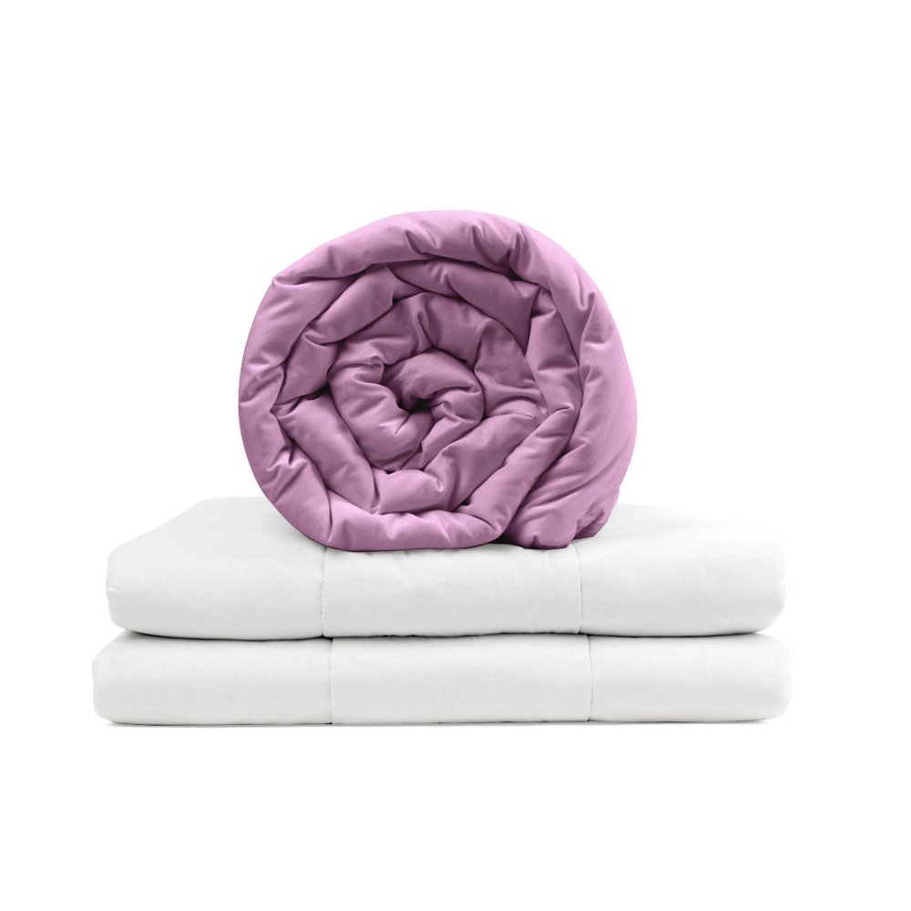 Original therapy blanket - weighted blanket with cotton cover in lavender for adults