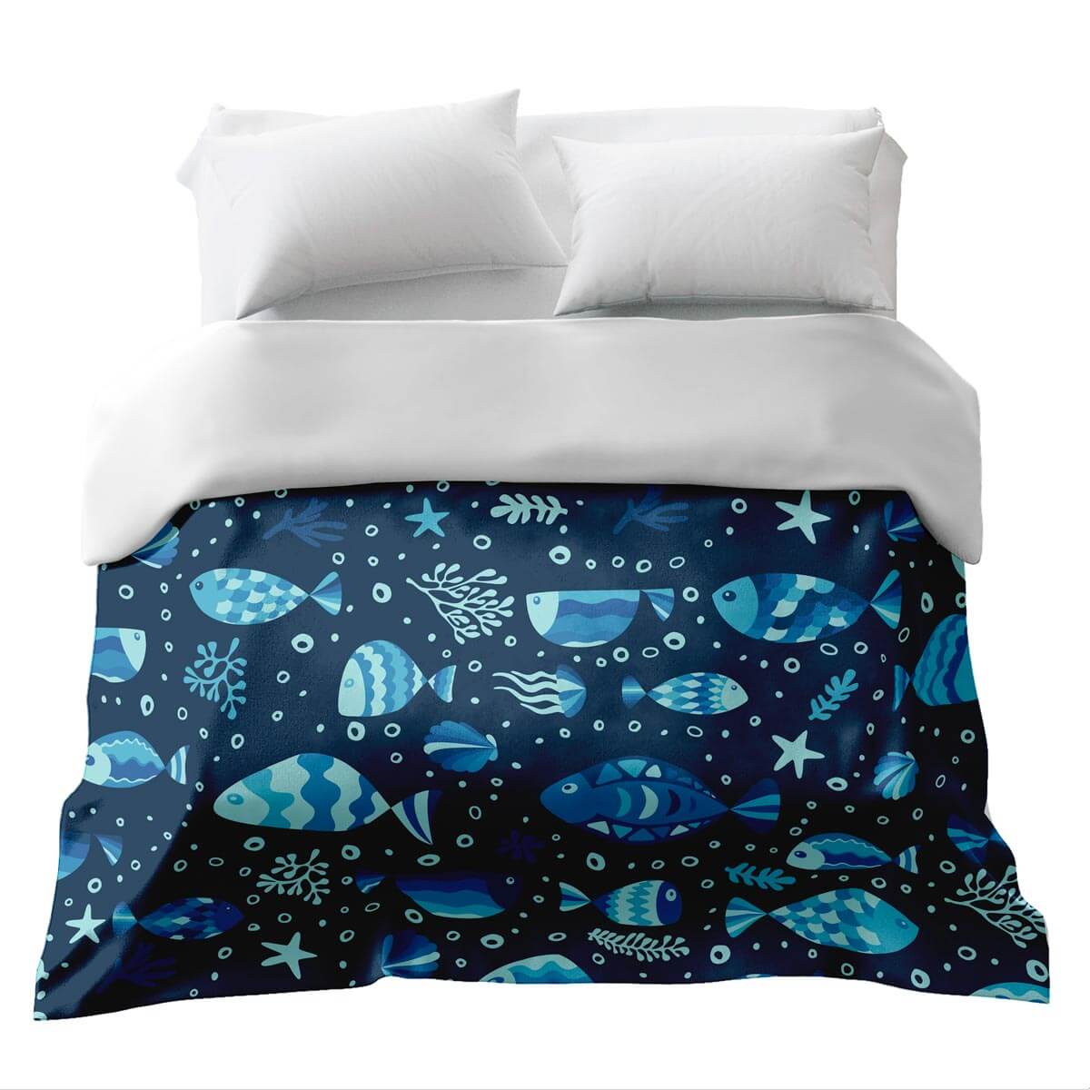 Original therapy blanket - cotton cover underwater world