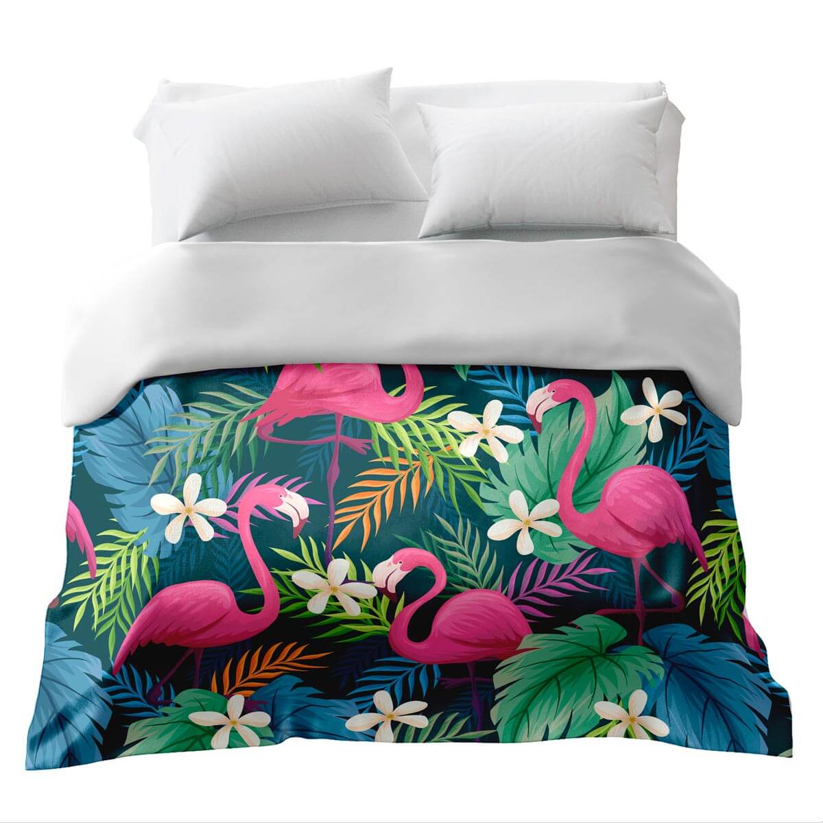 Original therapy blanket - cotton cover pink flamingos