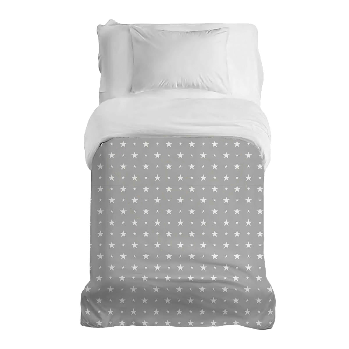 Manta terapéutica original - Funda de algodón en gris con estrellas