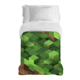 Originele therapiedeken - Minecraft landschap verzwaringsdeken met katoenen hoes voor kinderen & volwassenen