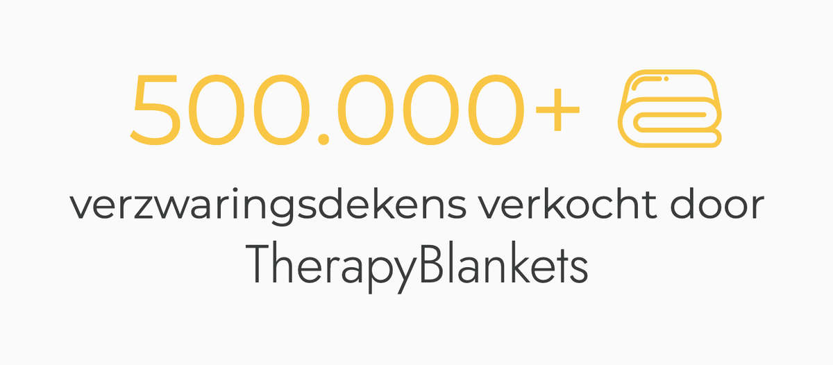 500.000+ verzwaringsdekens verkocht door TherapyBlankets