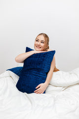 Original therapy blanket - cotton cover in red green striped