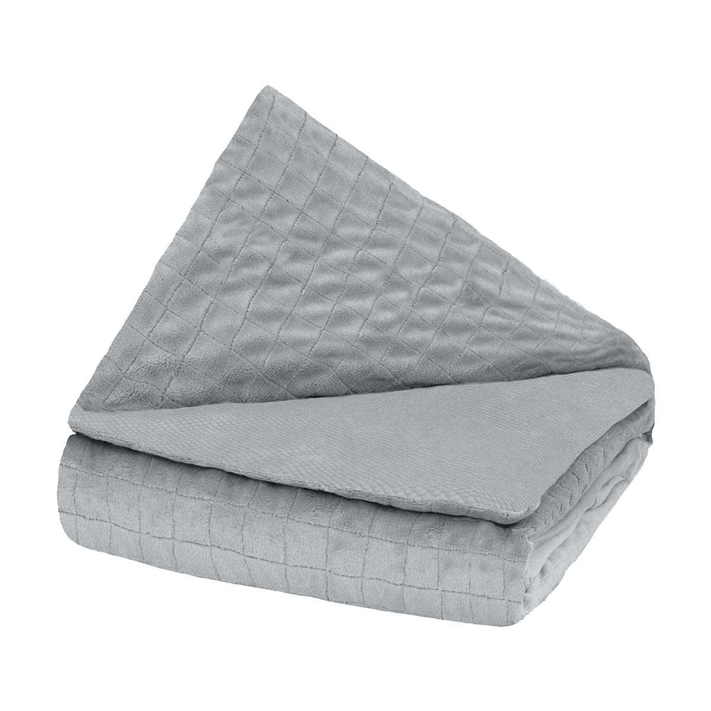 Original therapy blanket - weighted blanket with 4-season cover in gray for children