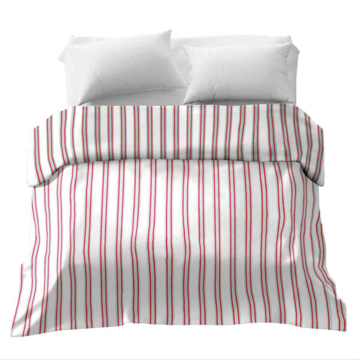 Coperta terapeutica originale - Rivestimento in cotone a righe rosso verde