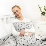 Coperta terapeutica originale - Rivestimento in cotone grigio Zauberei