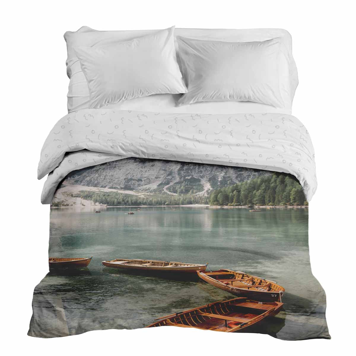 Originele therapiedeken - katoenen hoes meer met bootjes