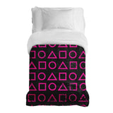 Original therapy blanket - cotton cover pink Dalgona shapes