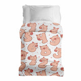 Original therapy blanket - cotton cover white with numbers and pigs