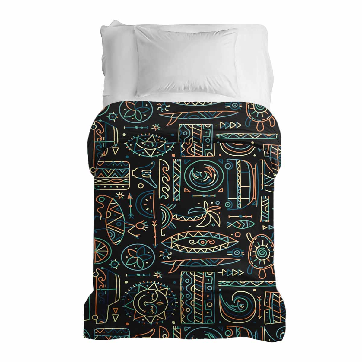 Original therapy blanket - cotton cover with green Hawaii pattern