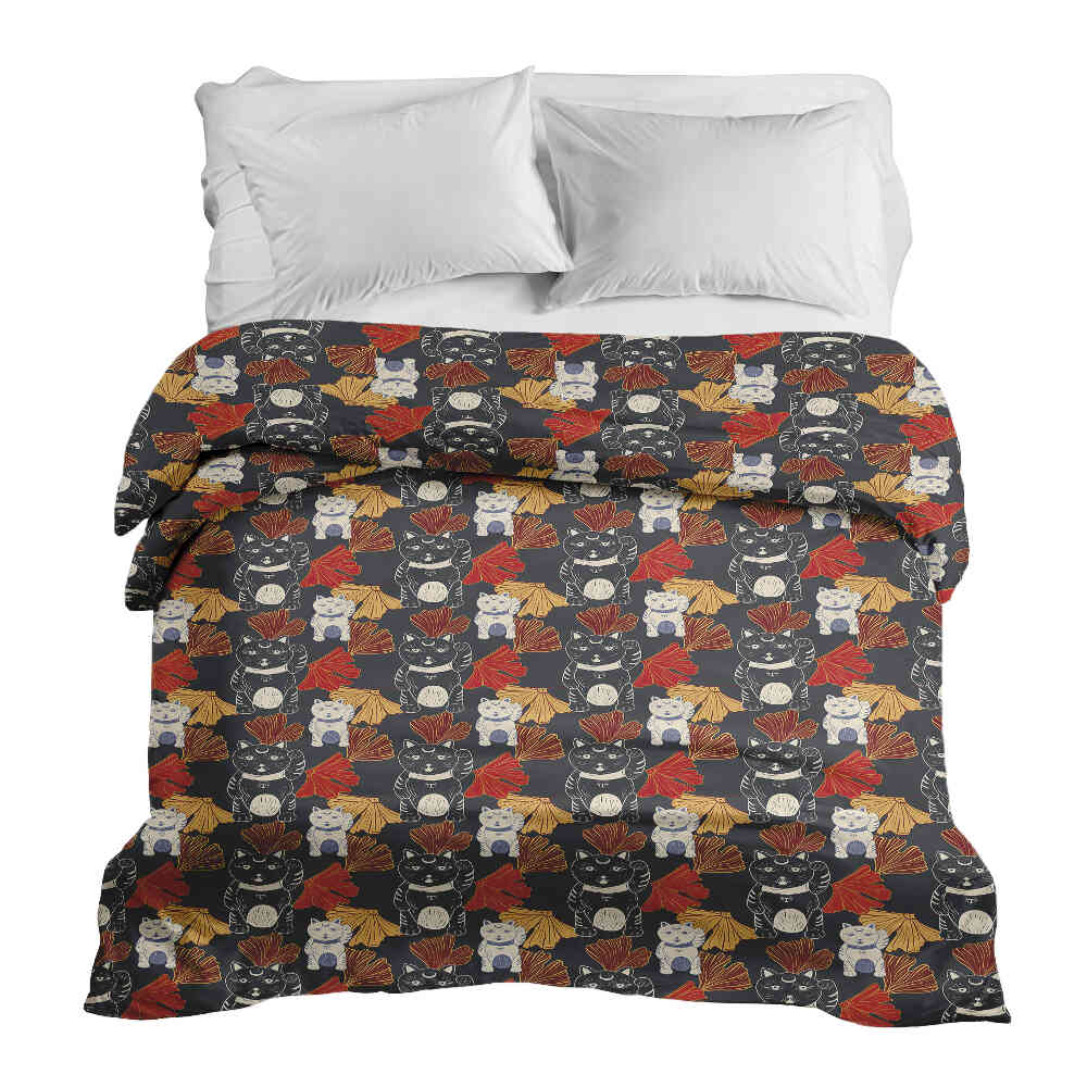 Originele therapiedeken - katoenen hoes wuivende kat