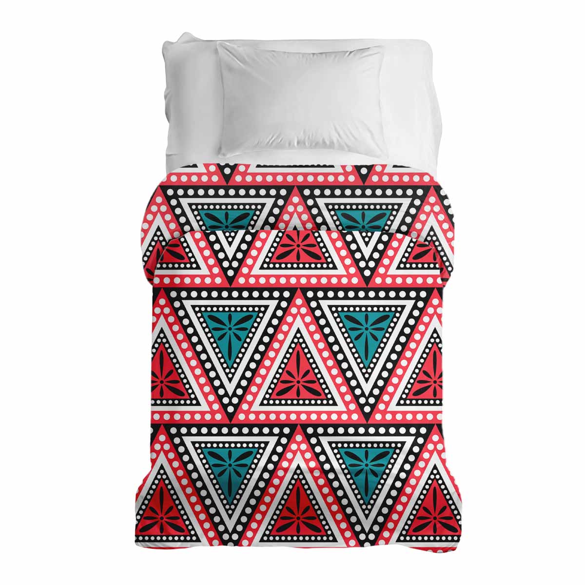 Manta terapéutica original - Funda de algodón con triángulos de colores