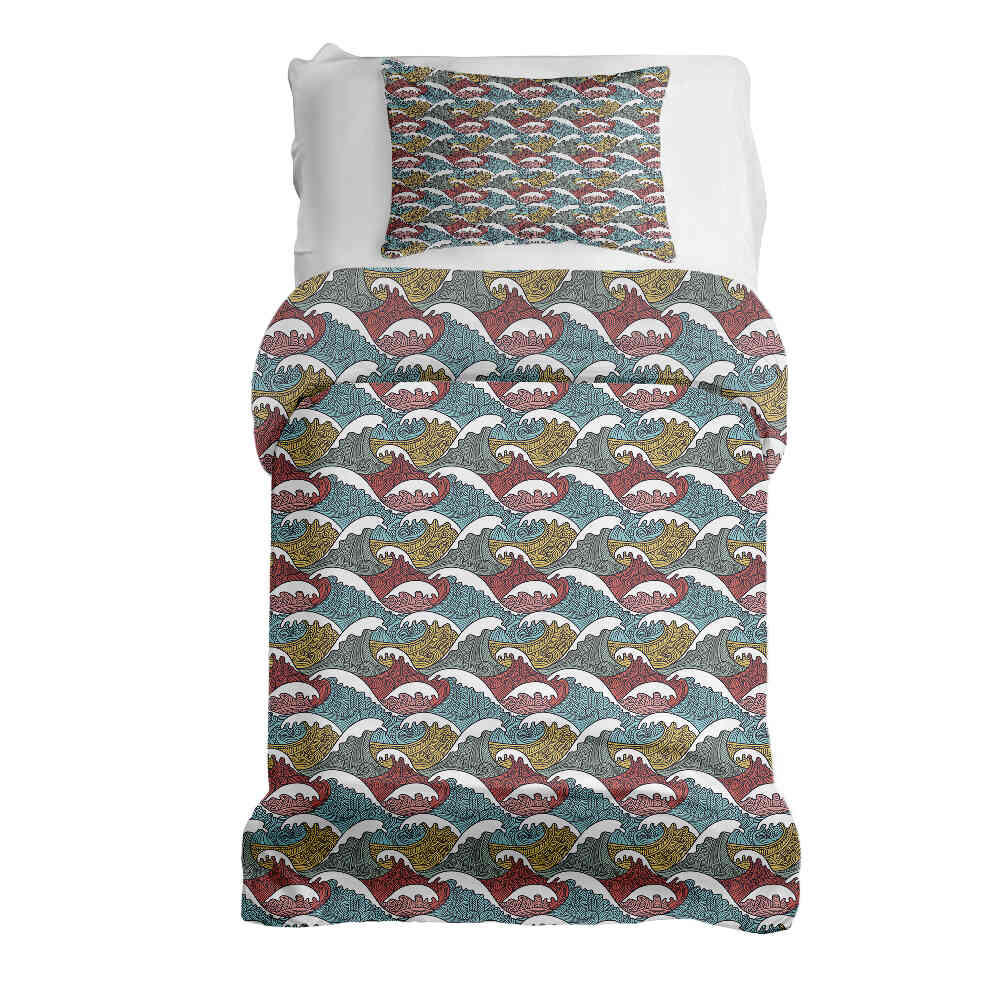 Therapy blankets bedding set colorful wave breakers