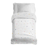 Coperta terapeutica originale - Rivestimento in cotone bianco con forme colorate