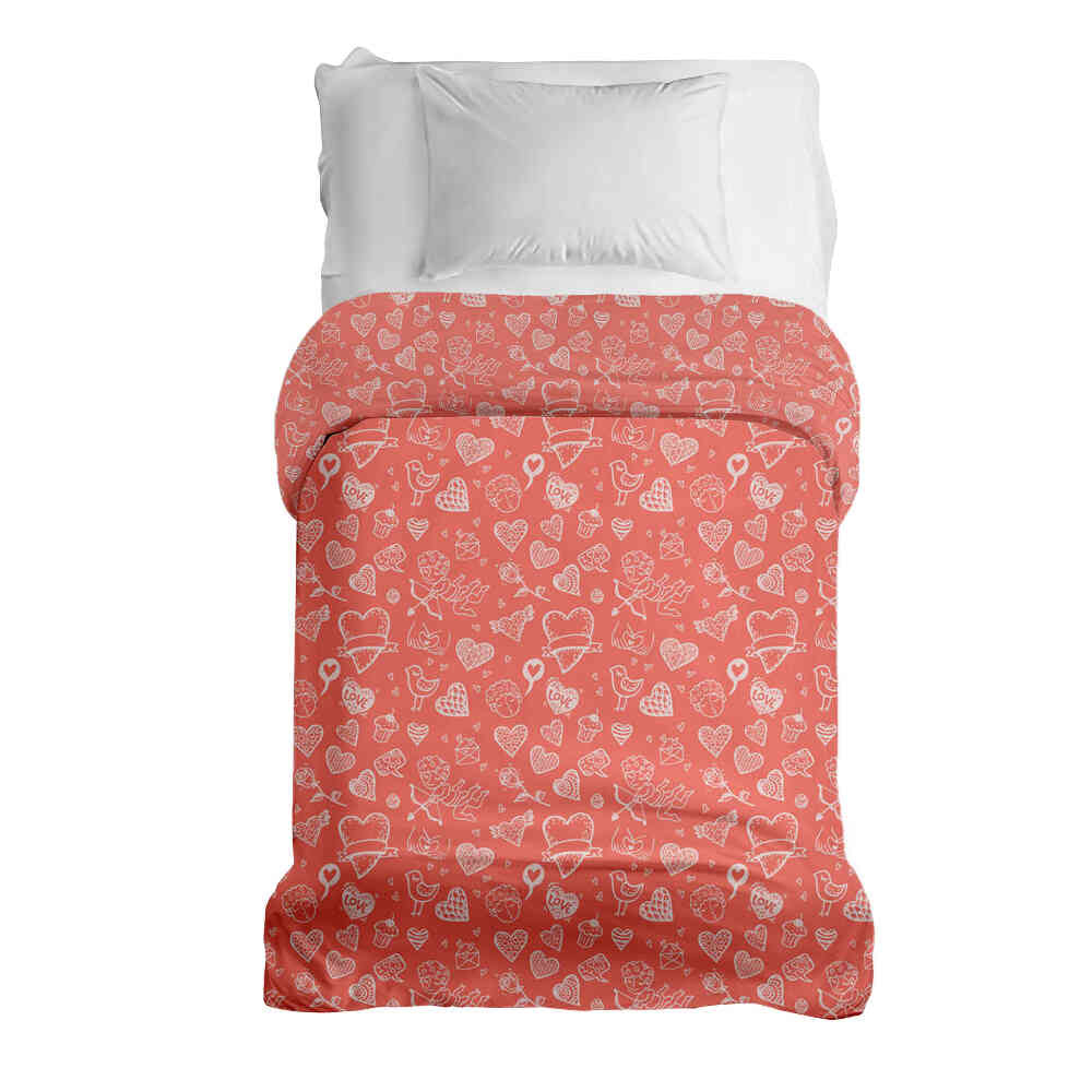 Copertura in cotone per coperta termica Amore e freccia dell'amore