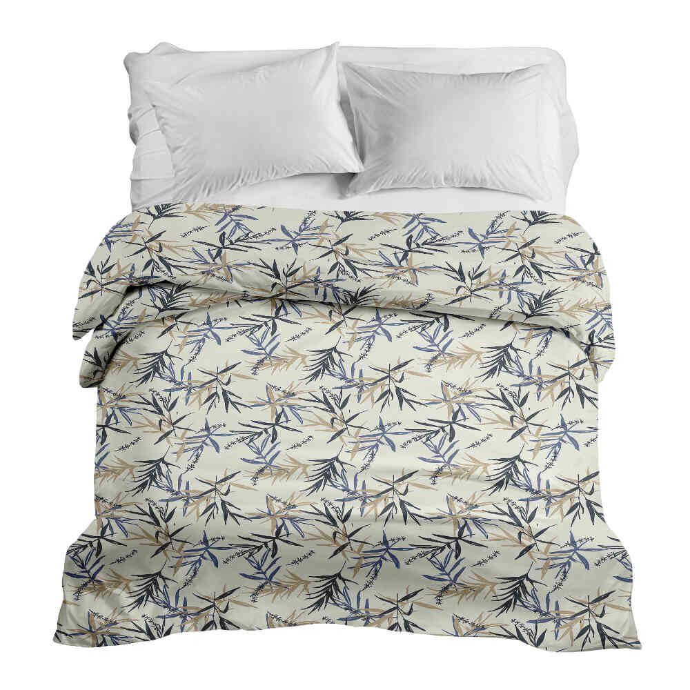 Original therapy blanket - cotton cover leaf pattern beige