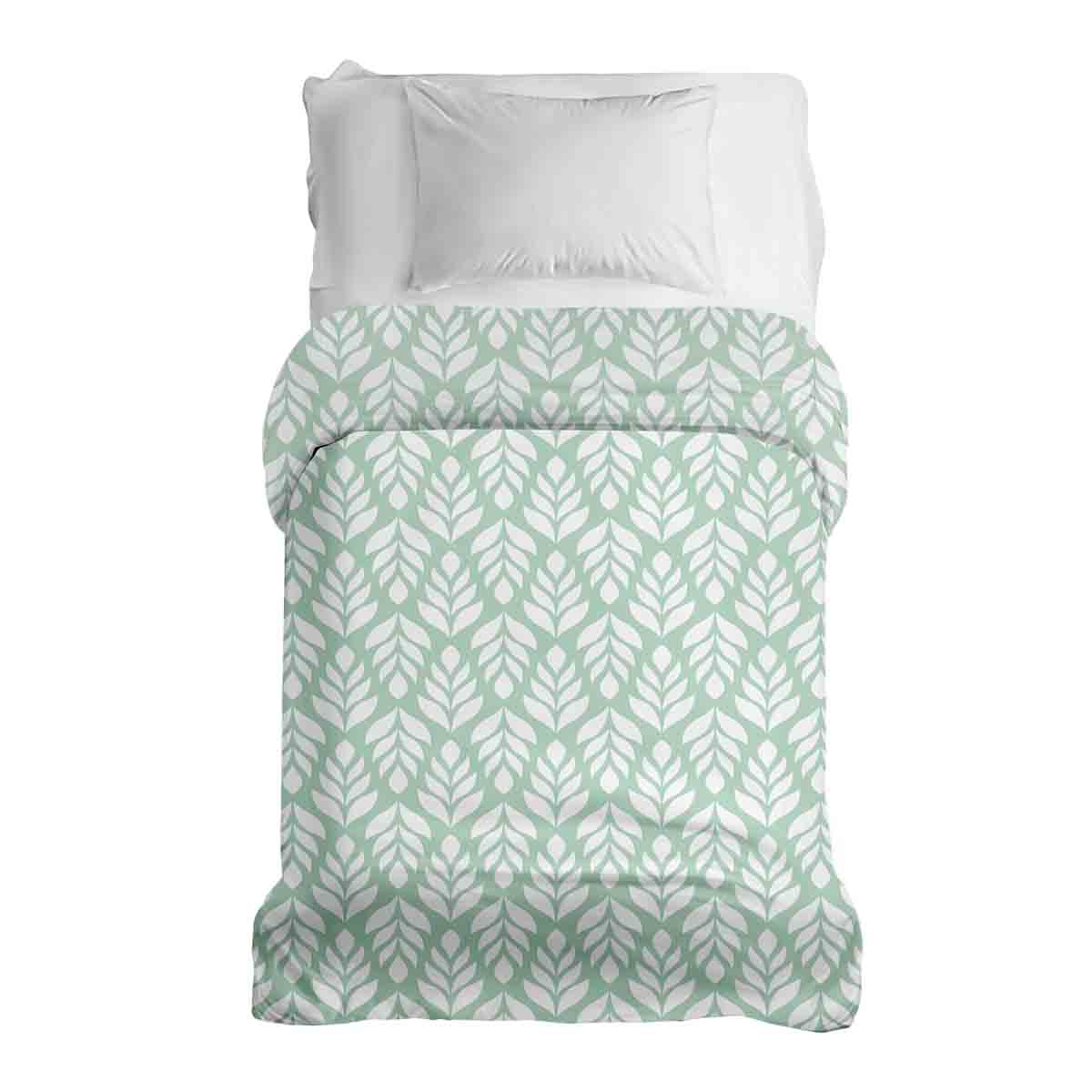 Original therapy blanket - cotton cover green with fir trees