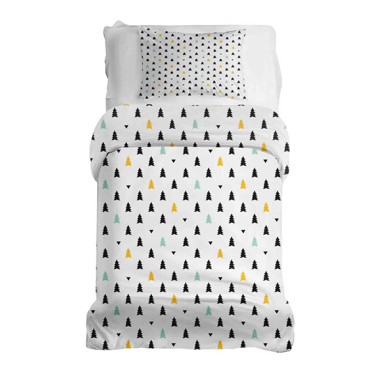 Therapiedekens beddengoedset met kleine dennenbomen