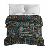 Original therapy blanket - cotton cover with green Hawaii pattern