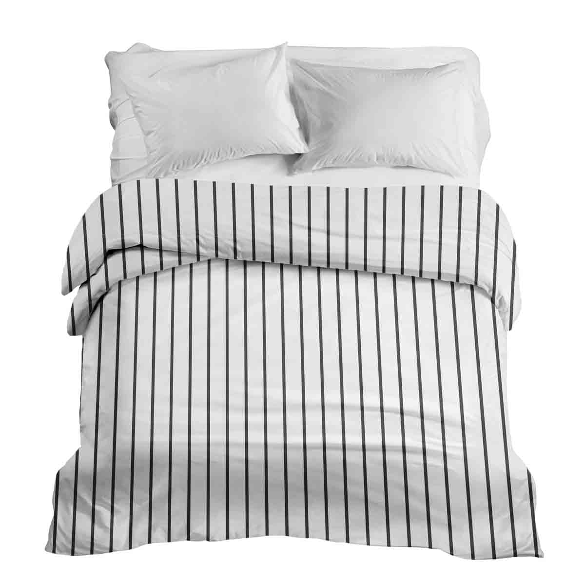 Coperta terapeutica originale - Rivestimento in cotone bianco con strisce nere