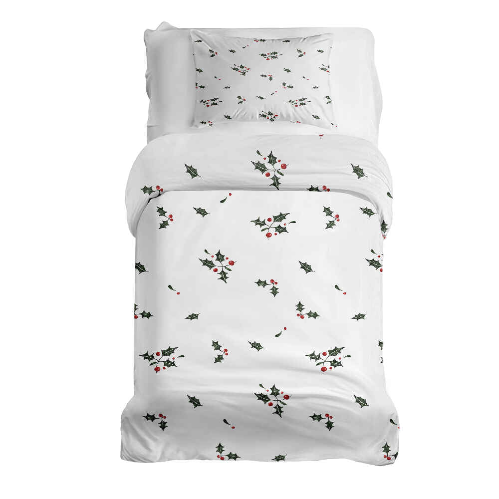 Therapy blankets bedding set white mistletoe branches