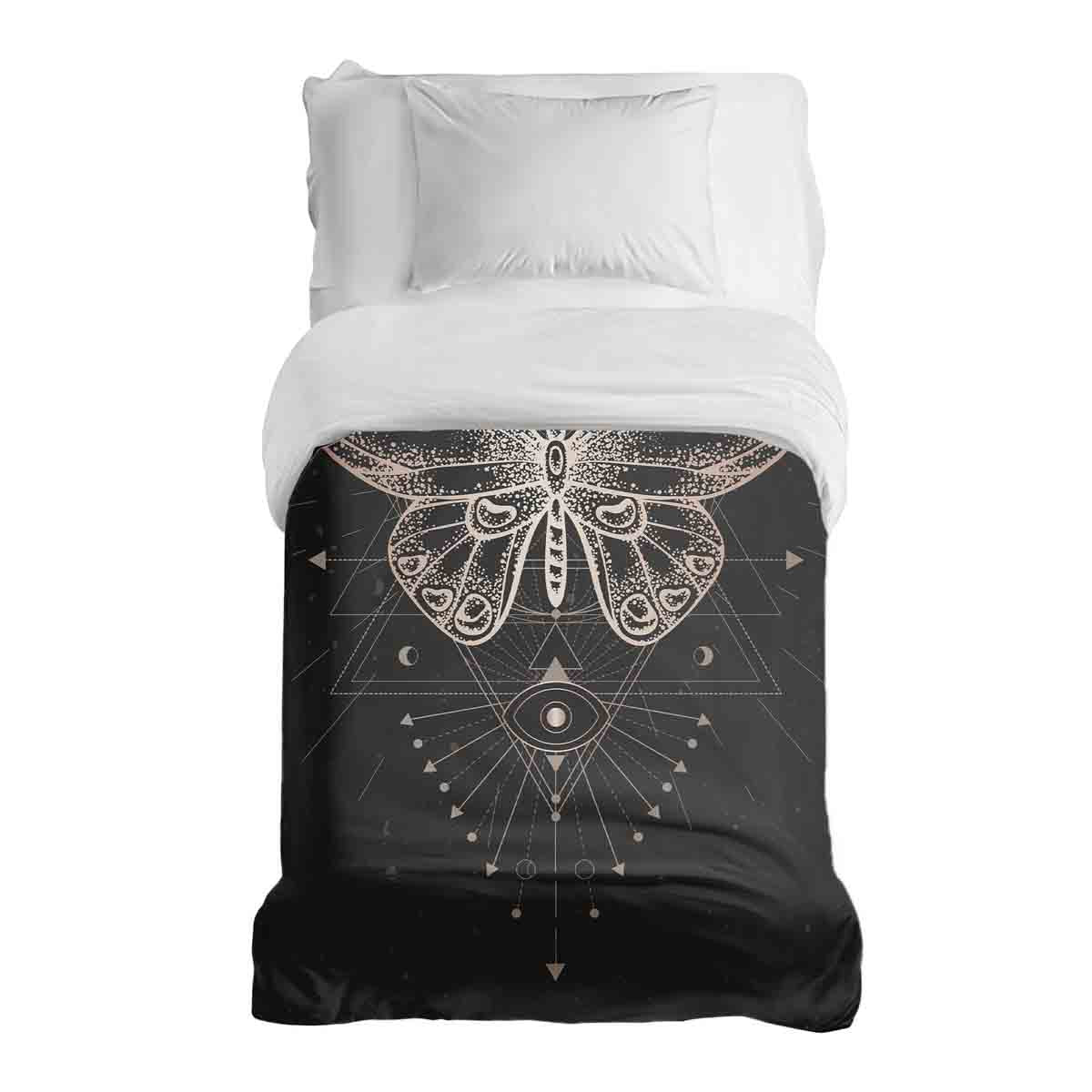 Coperta terapeutica originale - Rivestimento in cotone nero con farfalla