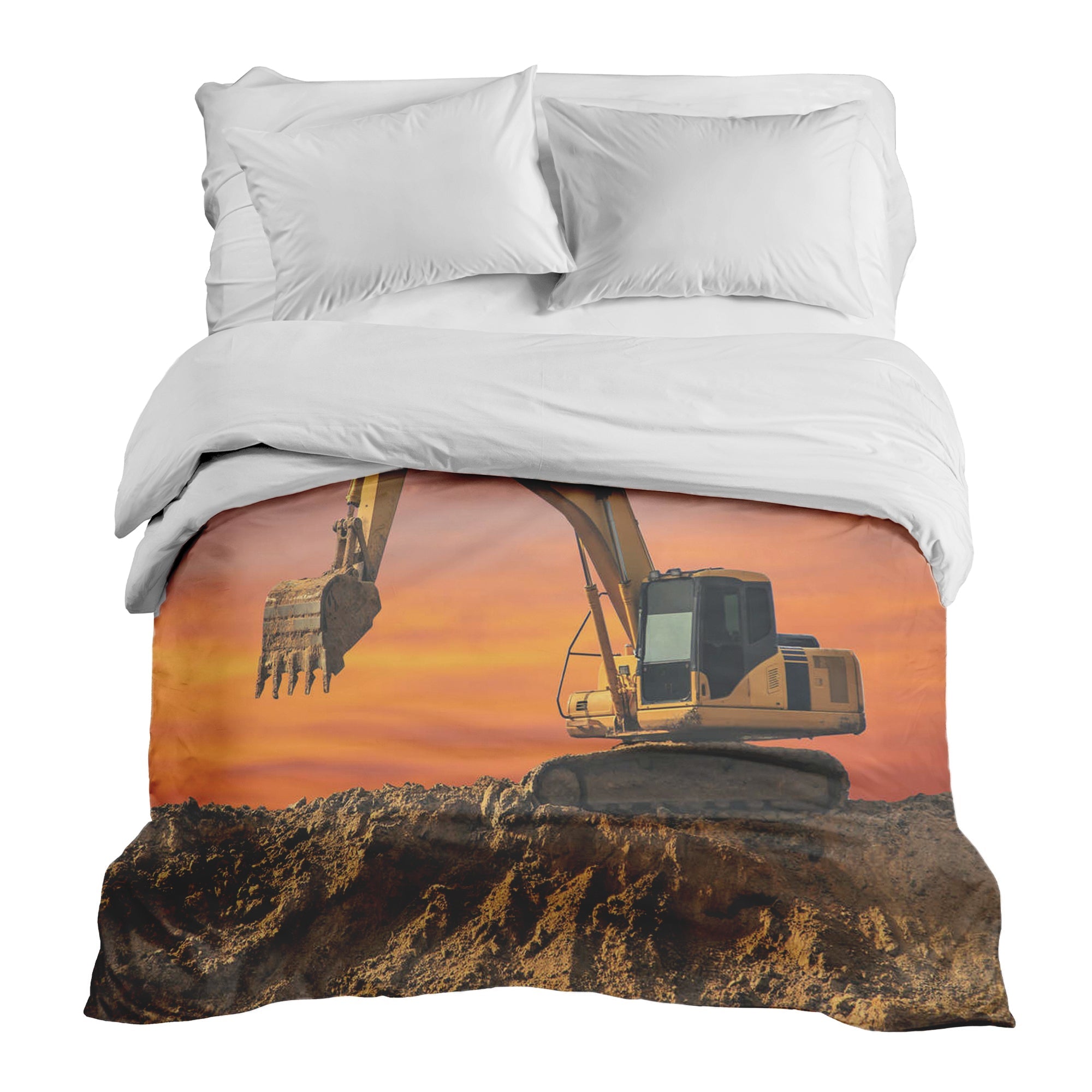 Manta terapéutica original - Funda de algodón tractor al amanecer