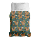 Original therapy blanket - cotton cover green with squirrel