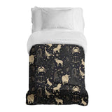 Original therapy blanket - cotton cover black star constellations