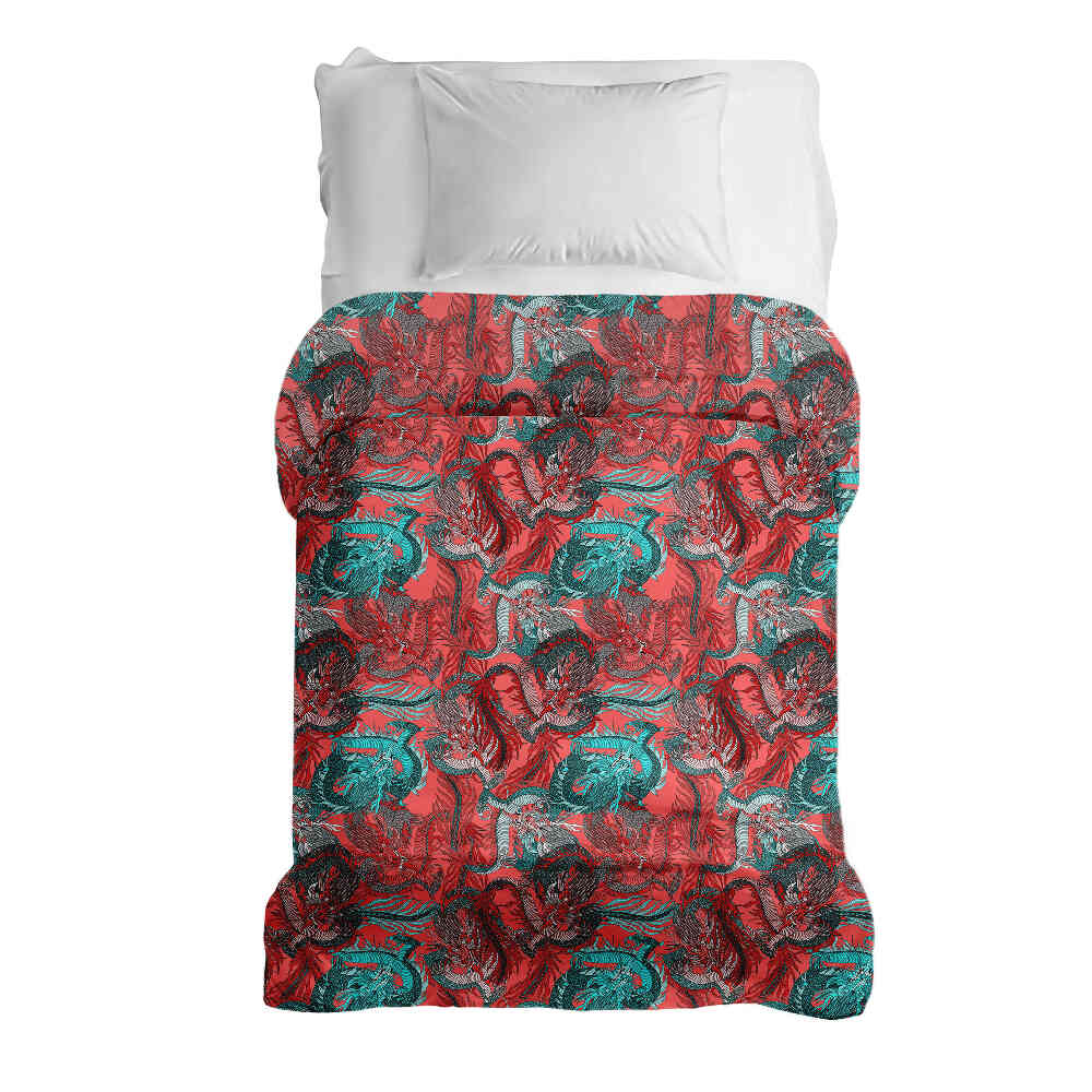 Couverture thérapeutique originale - Housse en coton abstrait rouge