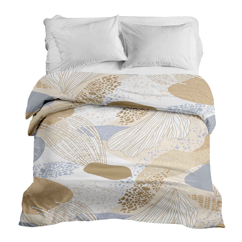 Originele therapiedeken - katoenen hoes zeeanemoon goud