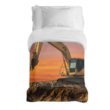 Originele therapiedeken - katoenen hoes tractor bij zonsopgang