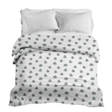 Original therapy blanket - cotton cover white with little trees