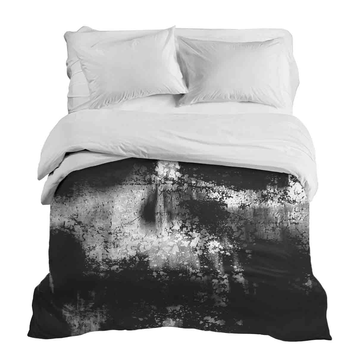 Coperta terapeutica originale - Rivestimento in cotone nero con motivo mélange