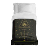 Original therapy blanket - cotton cover black sun and cosmos