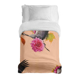 Original therapy blanket - cotton cover orange with crane