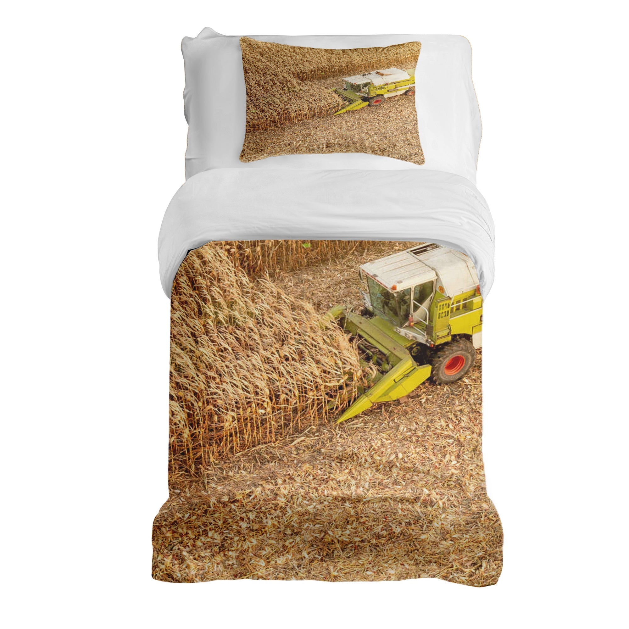 Set de ropa de cama con manta terapéutica Tractor en el campo