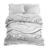 Original therapy blanket - cotton cover with black snake lines